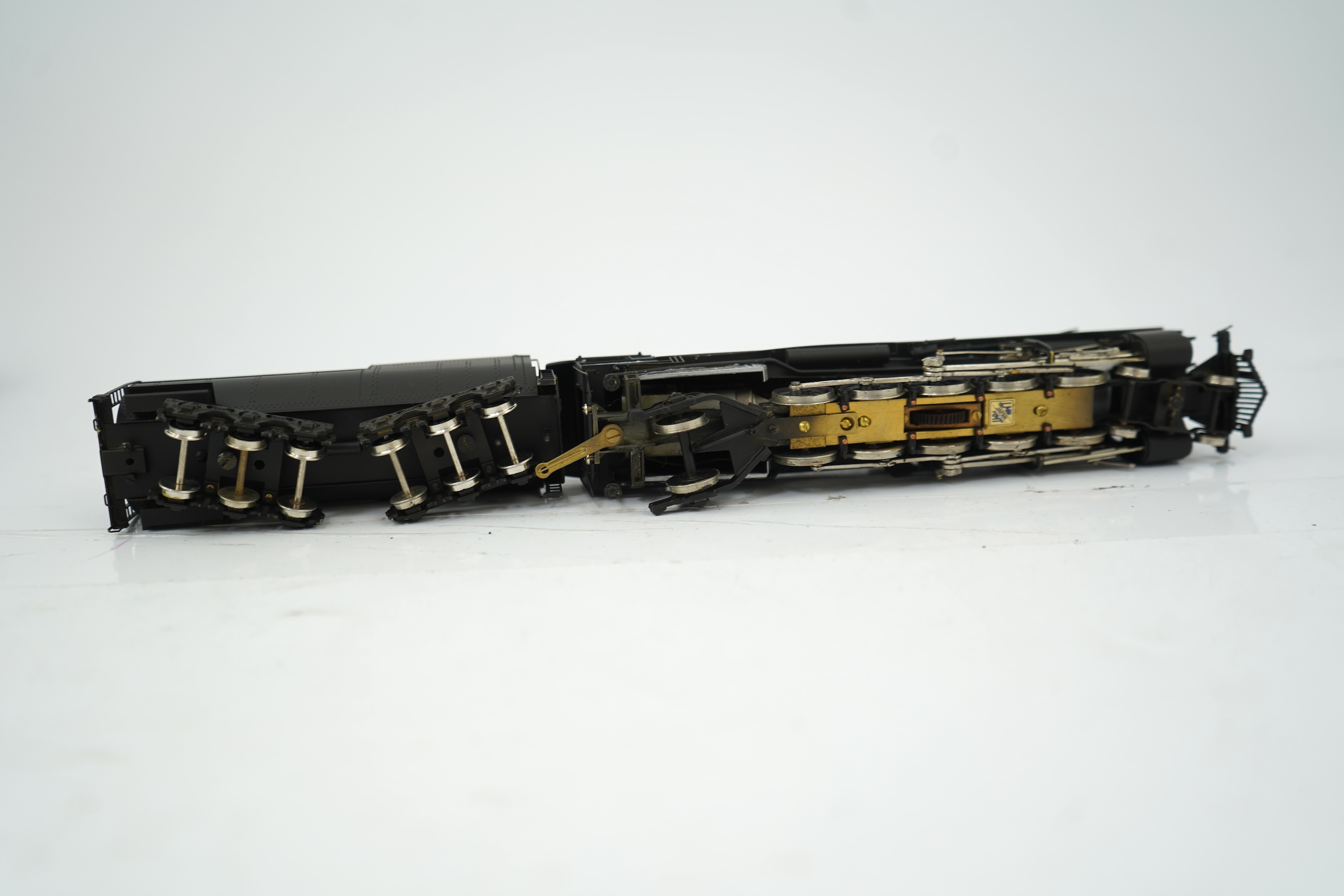 Two HO gauge Union Pacific locomotives; a Rivarossi Big Boy, 4013, 4-8-8-4 tender locomotive, together with LMB Models, Japan, 5093, 4-10-2 locomotive with bogie tender, both powered for two rail operation.